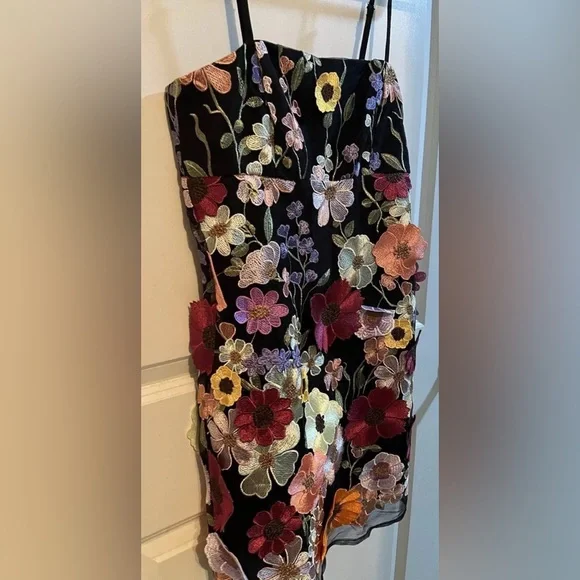 Fall Floral Mini Dress - Picture 2 of 6